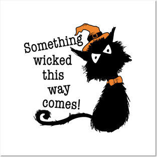 Halloween Black Cat - Shakespeare Quote Posters and Art